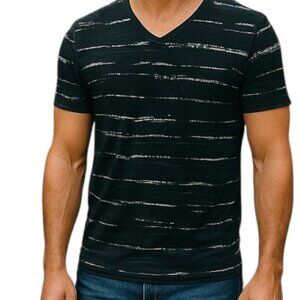 Vince Unisex Marble Black & White T-Shirt‎ Size L 100% Cotton Short Sleeve Tee